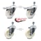Service Caster 4 Inch Nylon Wheel Swivel 1/2 Inch Threaded Stem Caster Total Lock Brakes, 2PK SCC-TSTTL20S414-NYS-121315-2-S-2 - alternate 1